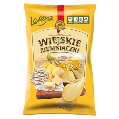 Wiejskie Ziemniaczki Chipsy ziemniaczane smak masło z solą 130 g