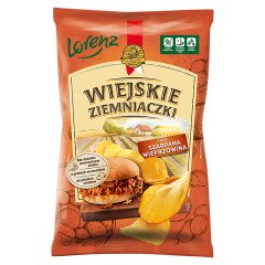 Wiejskie Ziemniaczki Chipsy ziemniaczane smak szarpana wieprzowina 130 g