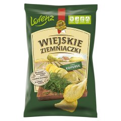 Wiejskie Ziemniaczki Chipsy ziemniaczane smak koperek 130 g