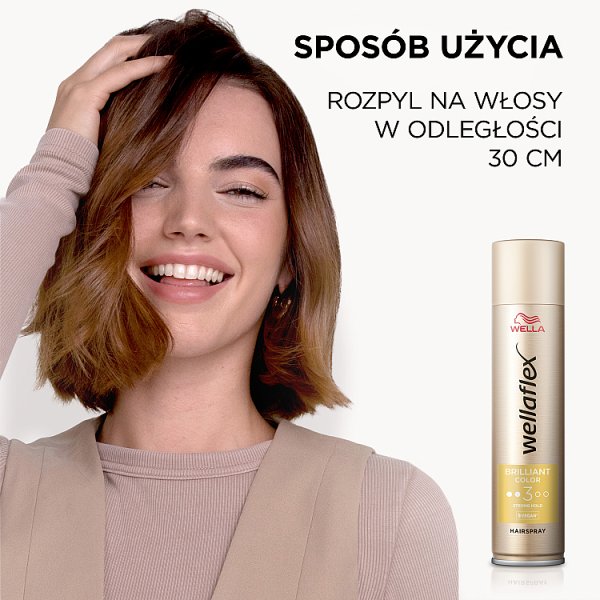 Wella Wellaflex Brilliant Color Strong Hold Lakier do włosów 250 ml
