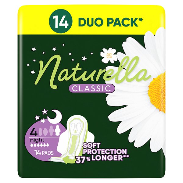 Naturella Classic Night rozmiar 4 Podpaski ze skrzydełkami, × 14