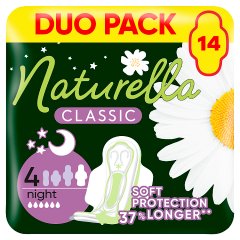 Naturella Classic Night rozmiar 4 Podpaski ze skrzydełkami, × 14