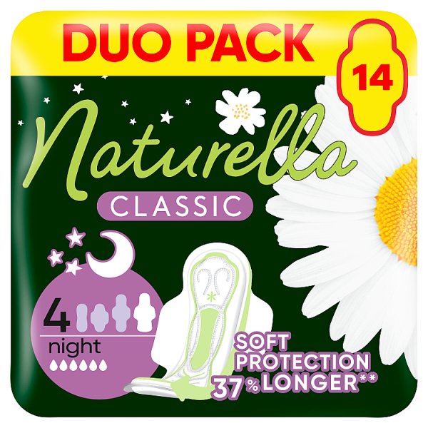 Naturella Classic Night rozmiar 4 Podpaski ze skrzydełkami, × 14