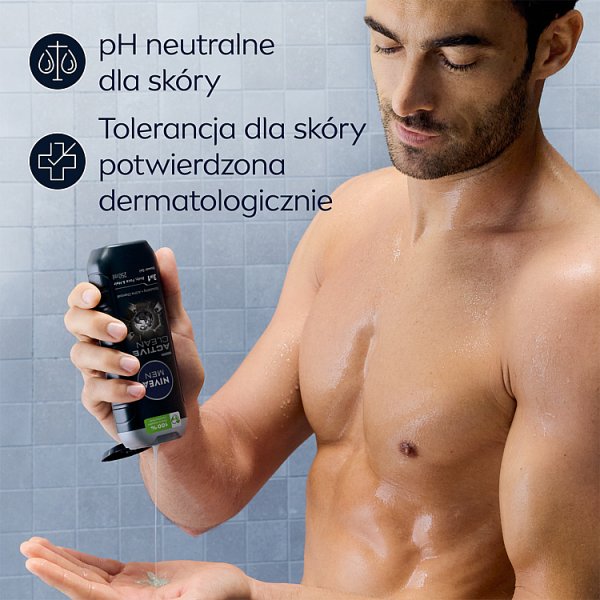 Nivea MEN Active Clean Żel pod prysznic dla mężczyzn 500 ml