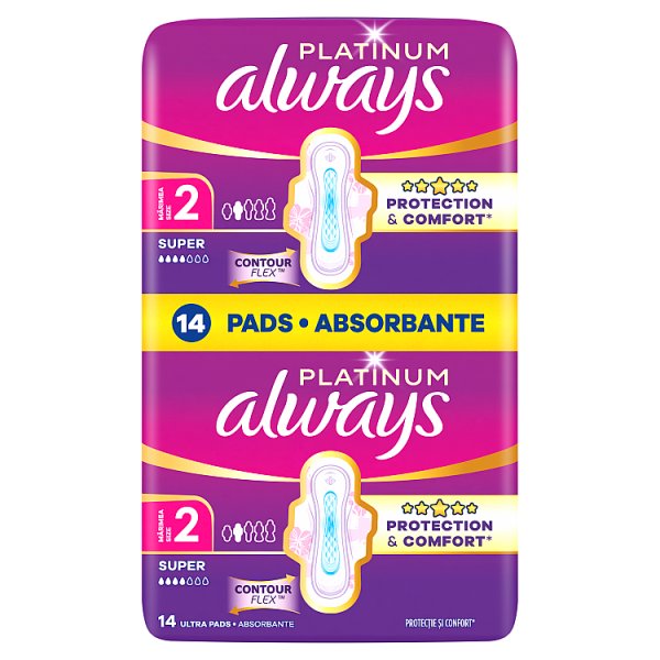 Always Platinum Podpaski Super (Rozmiar 2) 14 Sztuk