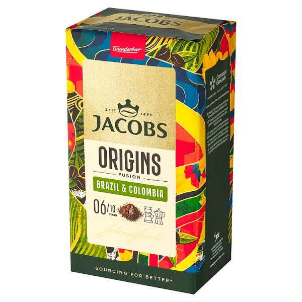 Jacobs Origins Fusion Brazil &amp; Colombia Kawa mielona 450 g