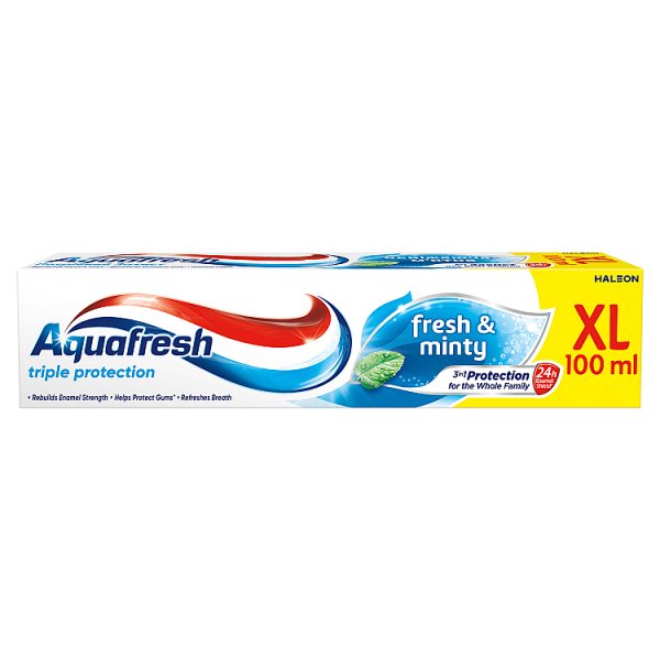 Aquafresh XL Triple Protection Fresh &amp; Minty Pasta do zębów z fluorkiem 100 ml