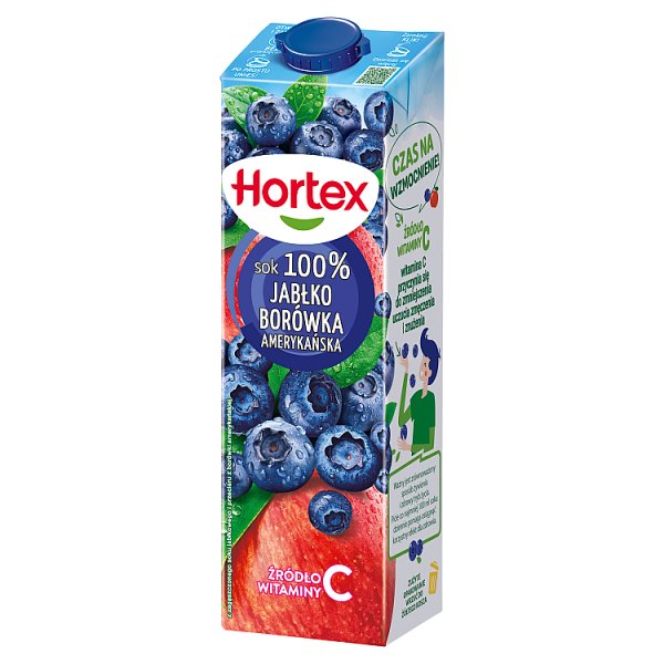 Hortex Sok 100 % jabłko borówka amerykańska 1 l