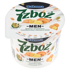Bakoma 7 zbóż Men Jogurt z ananasem mandarynką i ziarnami zbóż 300 g