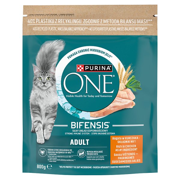 PURINA ONE Bifensis Adult Karma dla kotów bogata w kurczaka 800 g