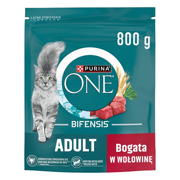 PURINA ONE Bifensis Adult Karma dla kotów bogata w wołowinę 800 g