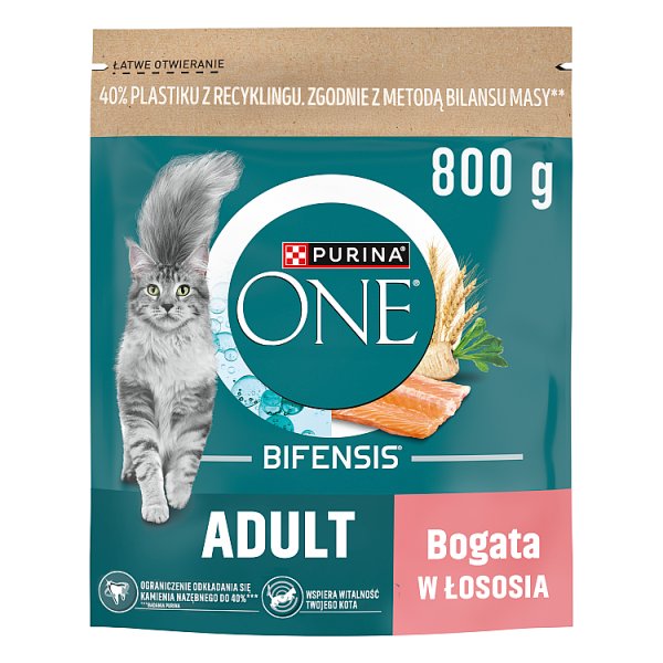 PURINA ONE Adult Karma dla kotów bogata w łososia 800 g