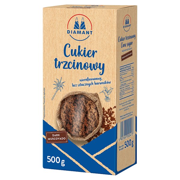 Diamant Dark Muscovado Cukier trzcinowy nierafinowany 500 g