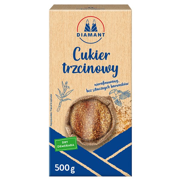 Diamant Dry Demerara Cukier trzcinowy nierafinowany 500 g