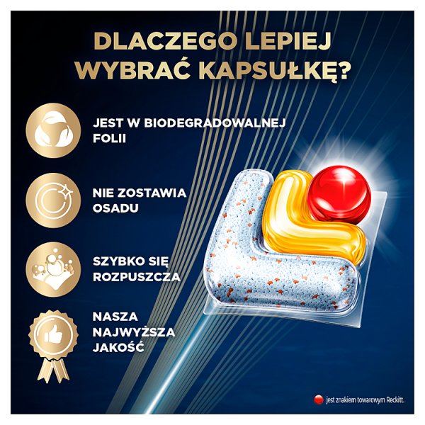 Finishl Ultimate Plus Lemon Kapsułki do mycia naczyń w zmywarce 439,2 g (36 sztuk)
