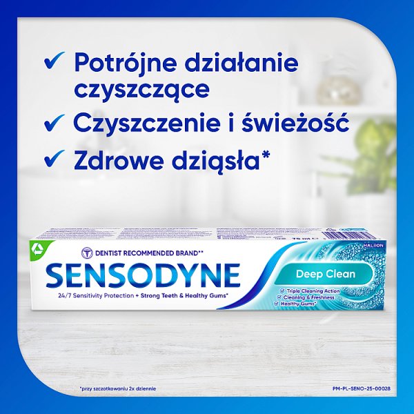 Sensodyne Deep Clean Pasta do zębów z fluorkiem 75 ml