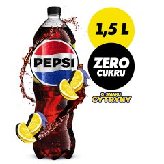 Pepsi-Cola Zero cukru Napój gazowany typu cola o smaku cytryny 1,5 l