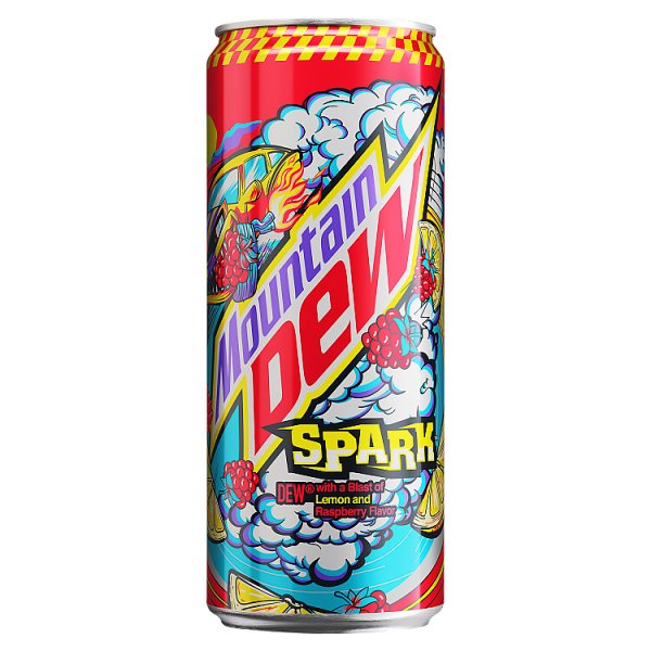 Mountain Dew Napój gazowany o smaku cytrynowo-malinowym 330 ml