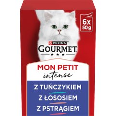 Gourmet Mon Petit Intense Karma dla kotów delikatne kawałki w pysznym sosie 6 x 50 g