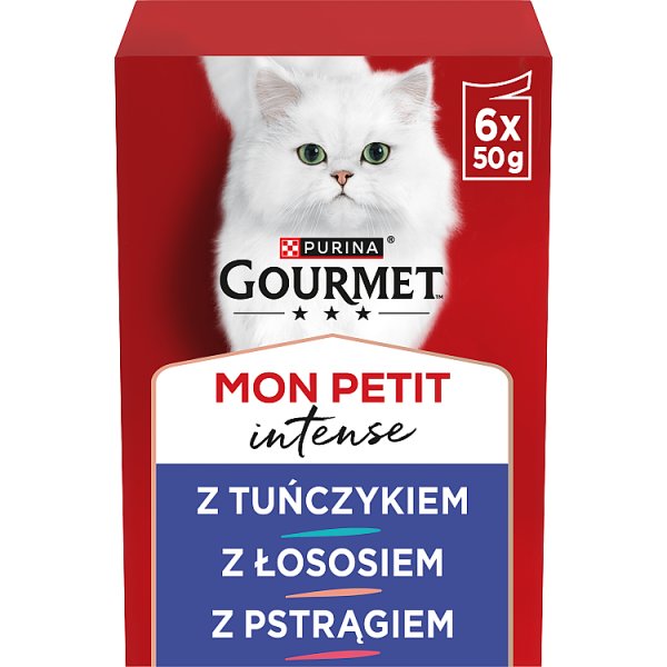 Gourmet Mon Petit Intense Karma dla kotów delikatne kawałki w pysznym sosie 6 x 50 g