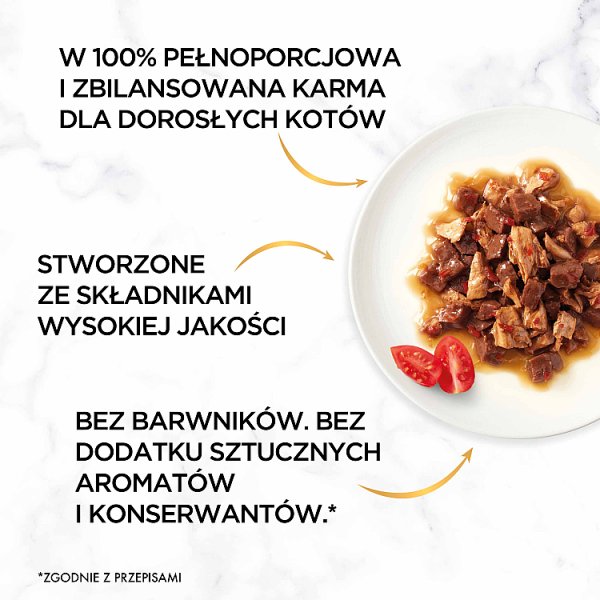 Gourmet Gold Karma dla kotów casserole z wołowiną i kurczakiem w sosie z pomidorami 85 g