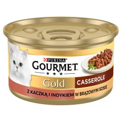 Gourmet Gold Karma dla kotów casserole z kaczką i indykiem w sosie 85 g