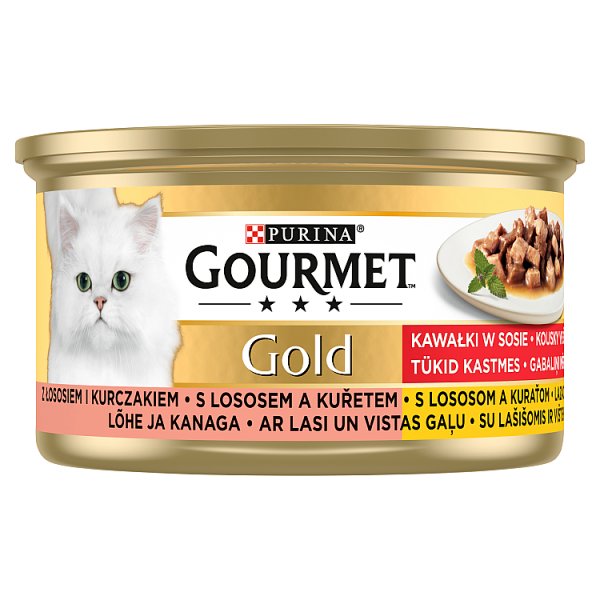 Gourmet Gold Karma dla kotów łosoś i kurczak w sosie z pomidorami 85 g
