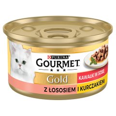Gourmet Gold Karma dla kotów łosoś i kurczak w sosie z pomidorami 85 g