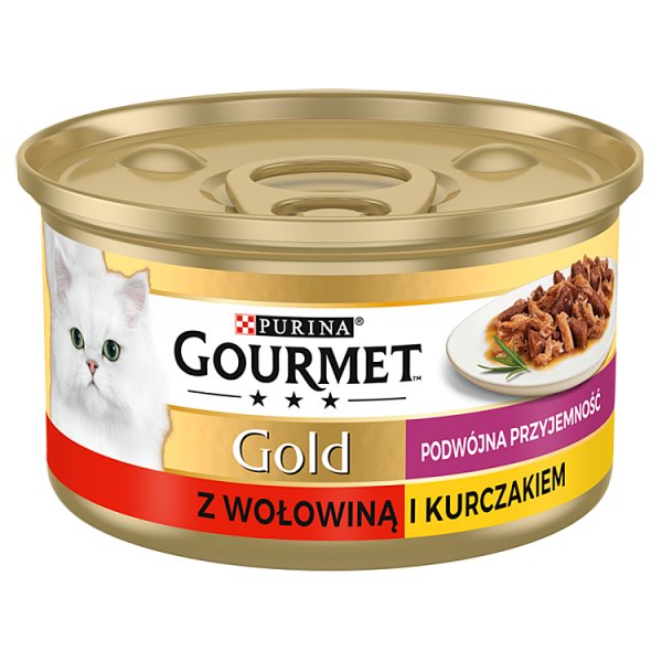 Gourmet Gold Karma dla kotów podwójna przyjemność wołowina i kurczak 85 g