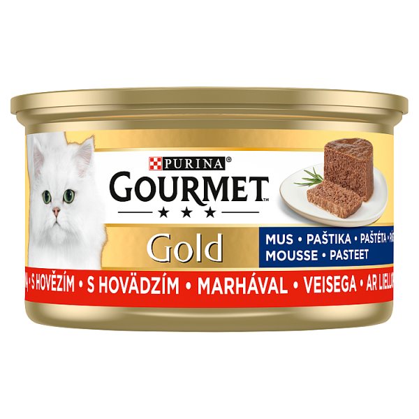Gourmet Gold Karma dla kotów mus z wołowiną 85 g