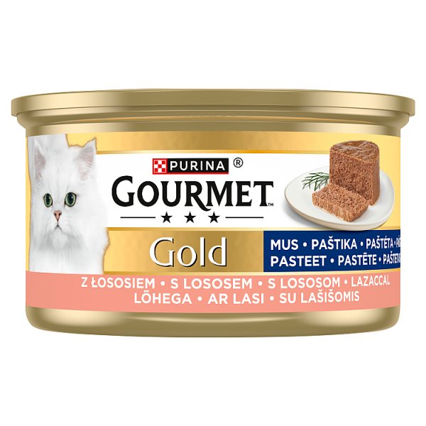 Gourmet Gold Karma mokra dla dorosłych kotów mus z łososiem 85 g