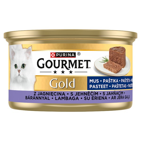 Gourmet Gold Karma mokra dla dorosłych kotów mus z jagnięciną 85 g