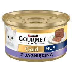 Gourmet Gold Karma mokra dla dorosłych kotów mus z jagnięciną 85 g