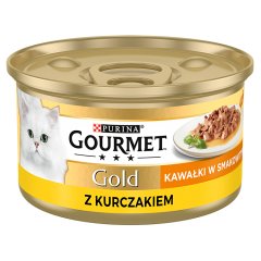 Gourmet Gold Karma dla kotów kawałki w smakowitym sosie z kurczakiem 85 g