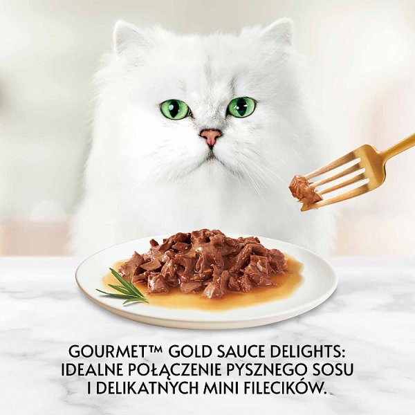 Gourmet Gold Karma dla kotów kawałki w smakowitym sosie z wołowiną 85 g