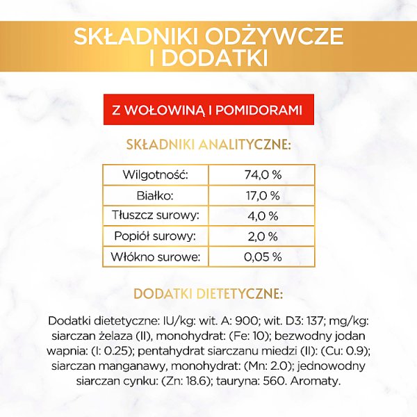 Gourmet Gold Karma dla kotów savoury cake z wołowiną i pomidorami 85 g