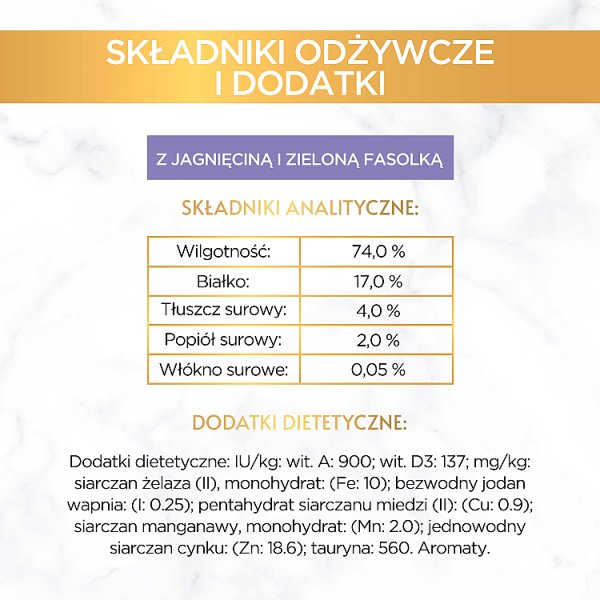 Gourmet Gold Karma dla kotów savoury cake z jagnięciną i zieloną fasolą 85 g