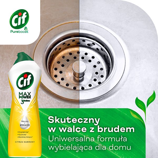 Cif Max Power Citrus Harmony Mleczko z wybielaczem 1001 g