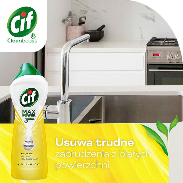 Cif Max Power Citrus Harmony Mleczko z wybielaczem 1001 g