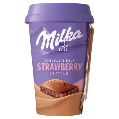 Milka Napój mleczny z czekoladą Milka o smaku truskawkowym 220 ml