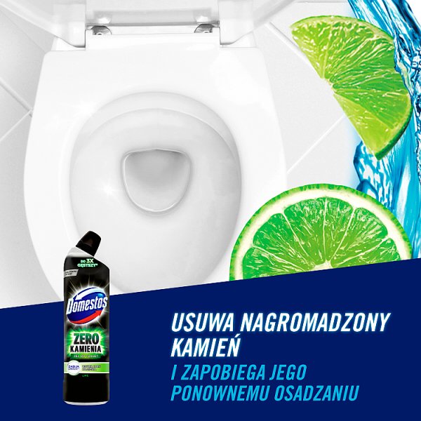 Domestos Zero Kamienia Lime Żel do toalet 750 ml