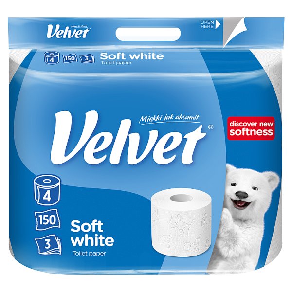 Velvet Soft White Papier toaletowy 4 rolki