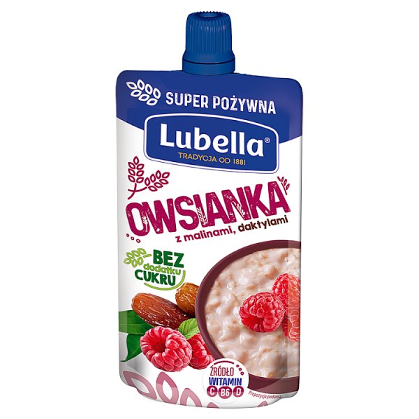 Lubella Owsianka z malinami daktylami 100 g