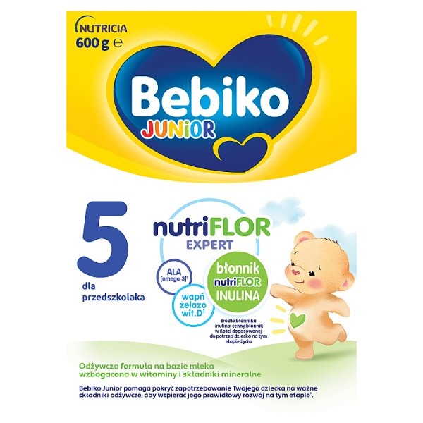 Bebiko Junior 5 Odżywcza formuła na bazie mleka dla przedszkolaka 600 g
