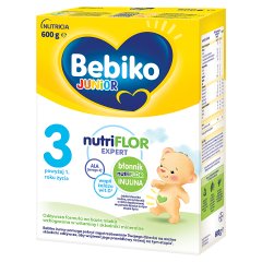 Bebiko Junior 3 Odżywcza formuła na bazie mleka dla małych dzieci powyżej 1. roku życia 600 g