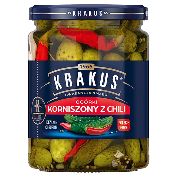 Krakus Ogórki korniszony z chili 500 g
