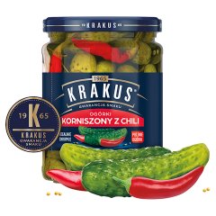 Krakus Ogórki korniszony z chili 500 g