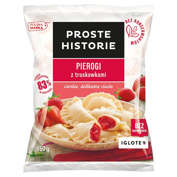 Proste Historie Pierogi z truskawkami 450 g