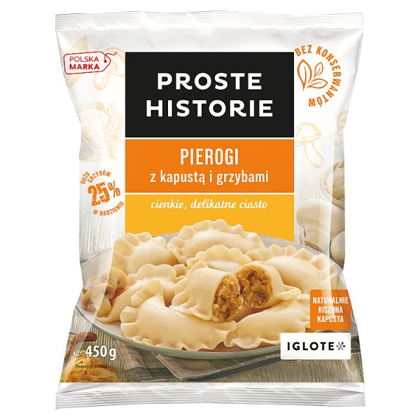 Proste Historie Pierogi z kapustą i grzybami 450 g
