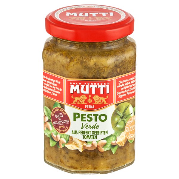 Mutti Sos z zielonych pomidorów z bazylią serem orzechami nerkowca 180 g